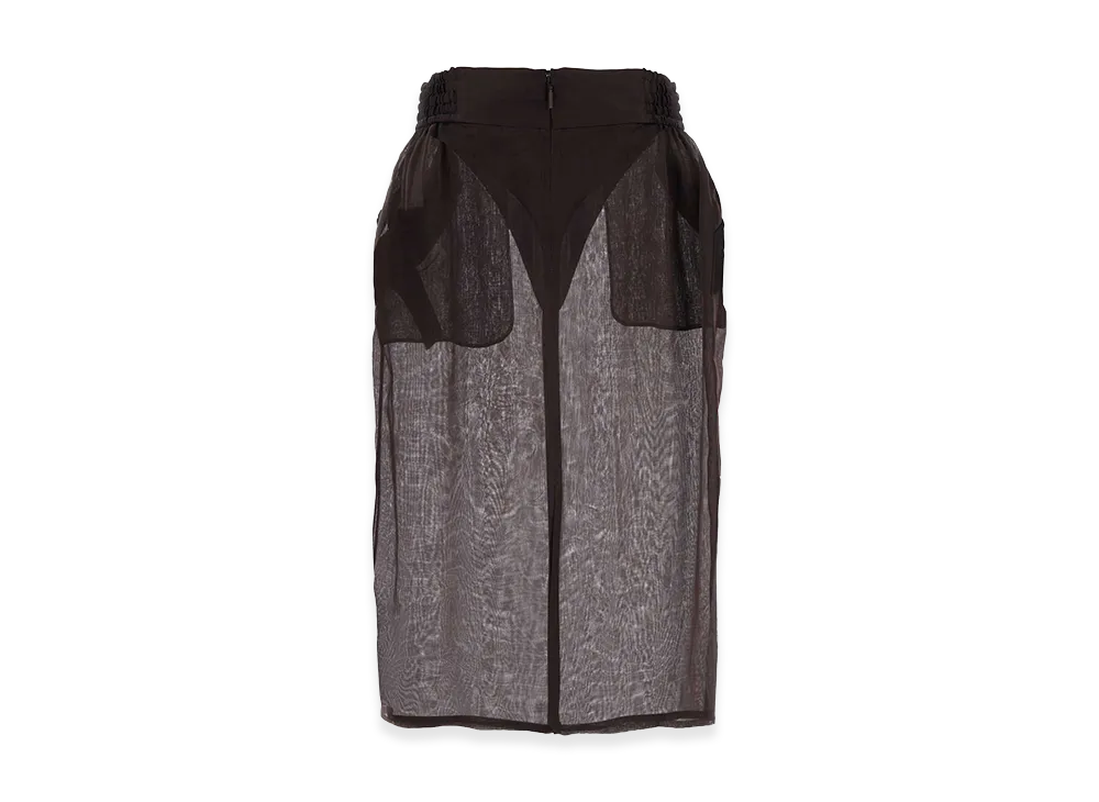 Saint Laurent Women's Silk Skirt "Brown"