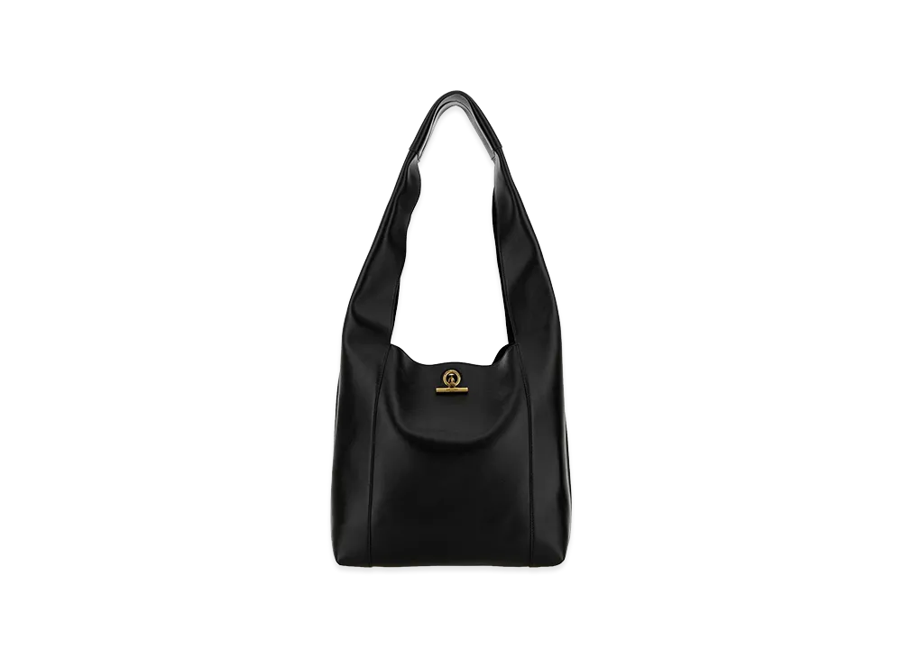 Saint Laurent Women's Leather Tanger Shopping Bag "Black"