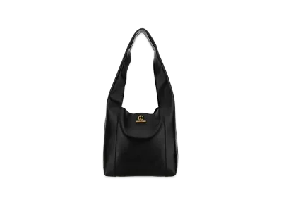 Saint Laurent Women's Leather Tanger Shopping Bag "Black"