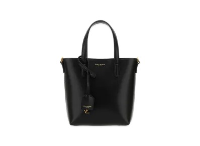 Saint Laurent Women's Leather Mini Saint Laurent Shopping Bag "Black"