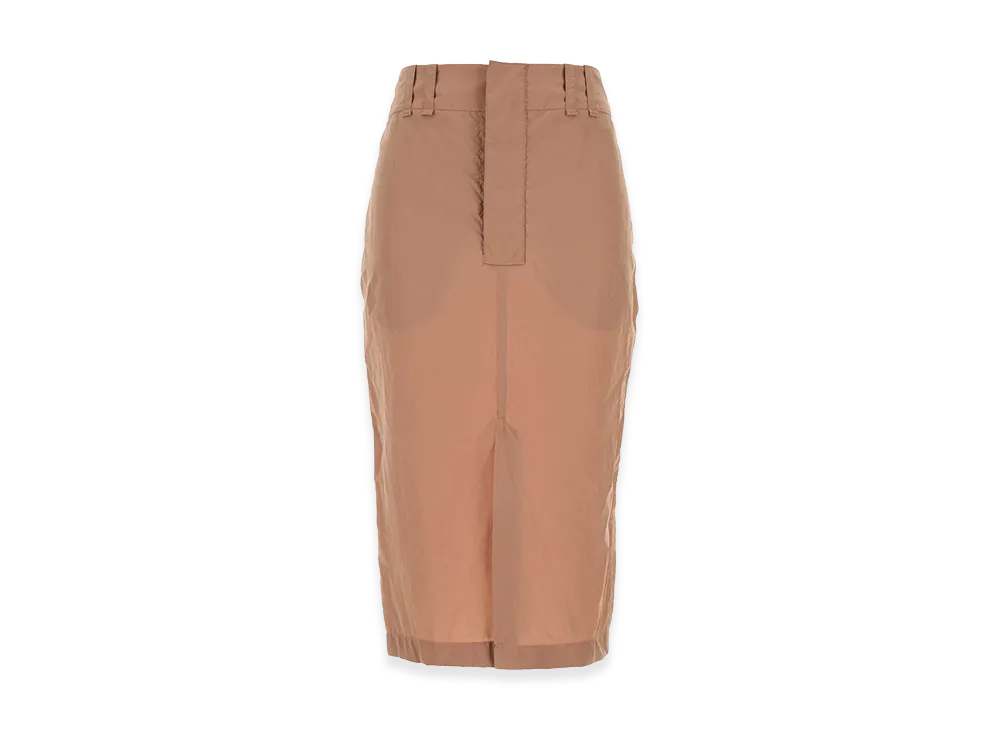 Saint Laurent Women's Skin Pink Crepe Skirt "Pink"