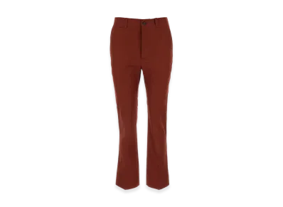 Saint Laurent Women's Tiziano Red Cotton Pant "Red"
