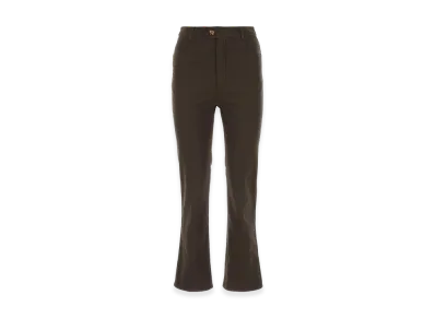 Saint Laurent Women's Dark Brown Cotton Pant "Brown"