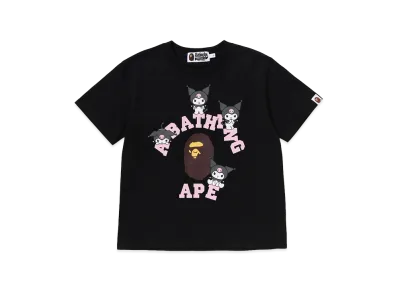 A BATHING APE x Kuromi Kids College Mini Tee "Black"