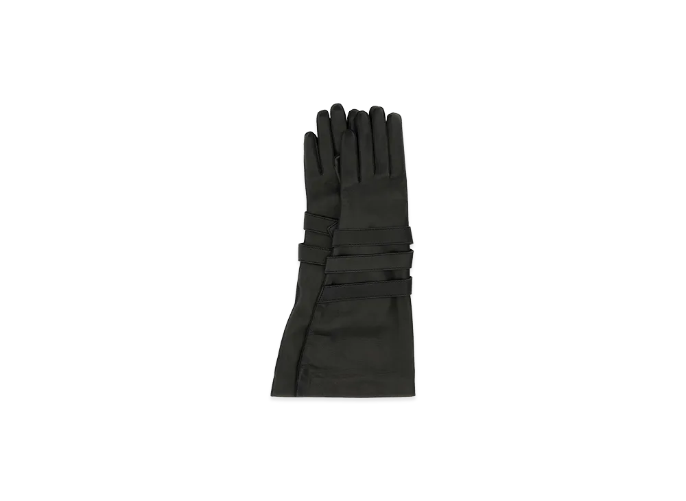 Saint Laurent Women's Leather Gloves "Black"