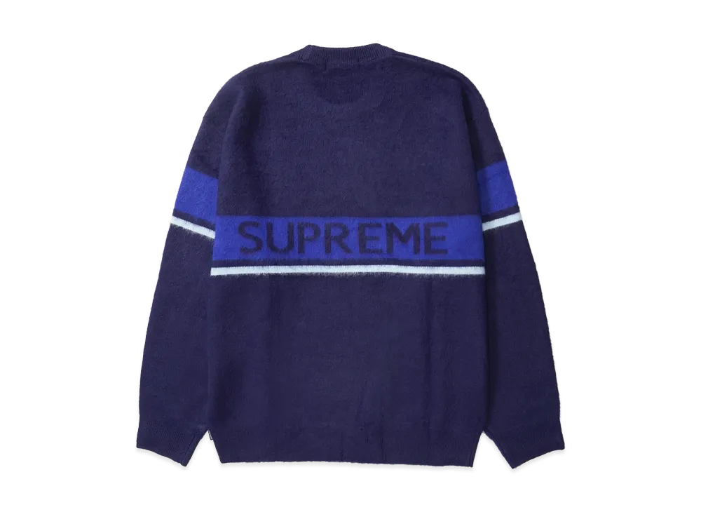 Supreme Brushed Stripe Sweater "Navy"