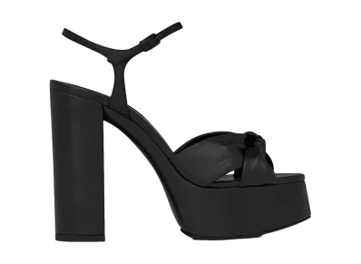 Saint Laurent Women's Bianca Sandals Smooth Leather "Black"