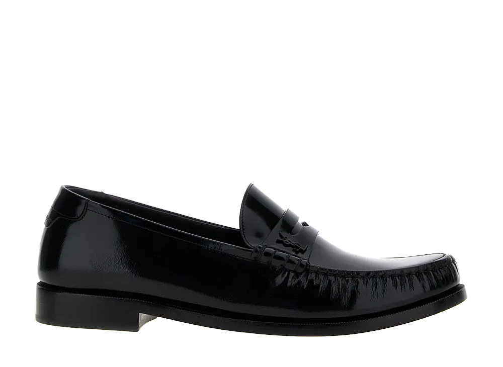 Saint Laurent Le Loafer Penny Slippers "Black"