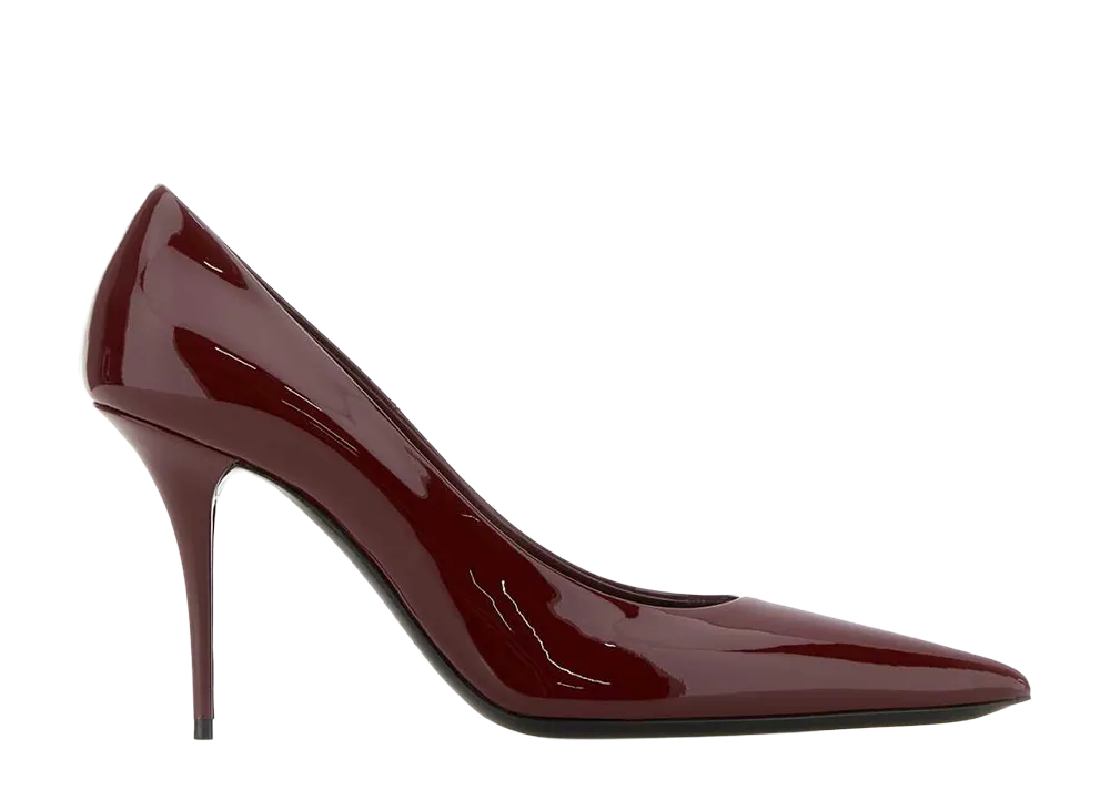 Saint Laurent Women's Norma Leather Pumps "Burgundy"
