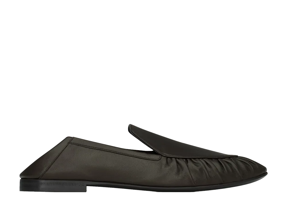 Saint Laurent Women's Alain Slippers "Eagle Brown"
