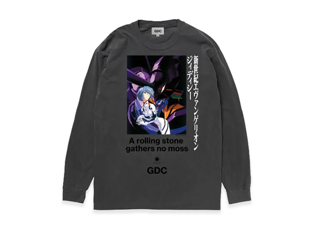 GDC x Neon Genesis Evangelion Rei Ayanami Long Sleeve Tee "Charcoal"