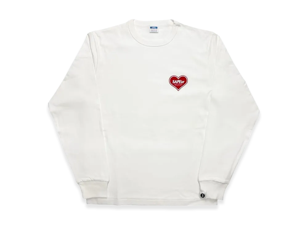 SAPEur Youth Cherish & Co.Heart L/S Tee "White"