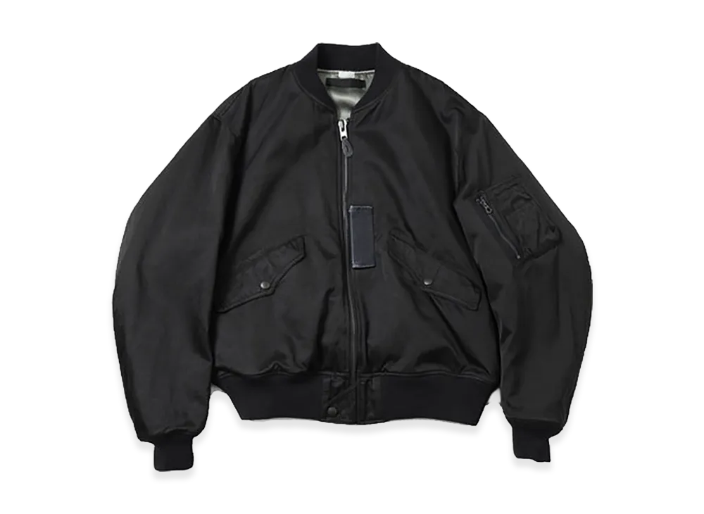 A.PRESSE Vintage Silk L-2B Flight Jacket "Black"