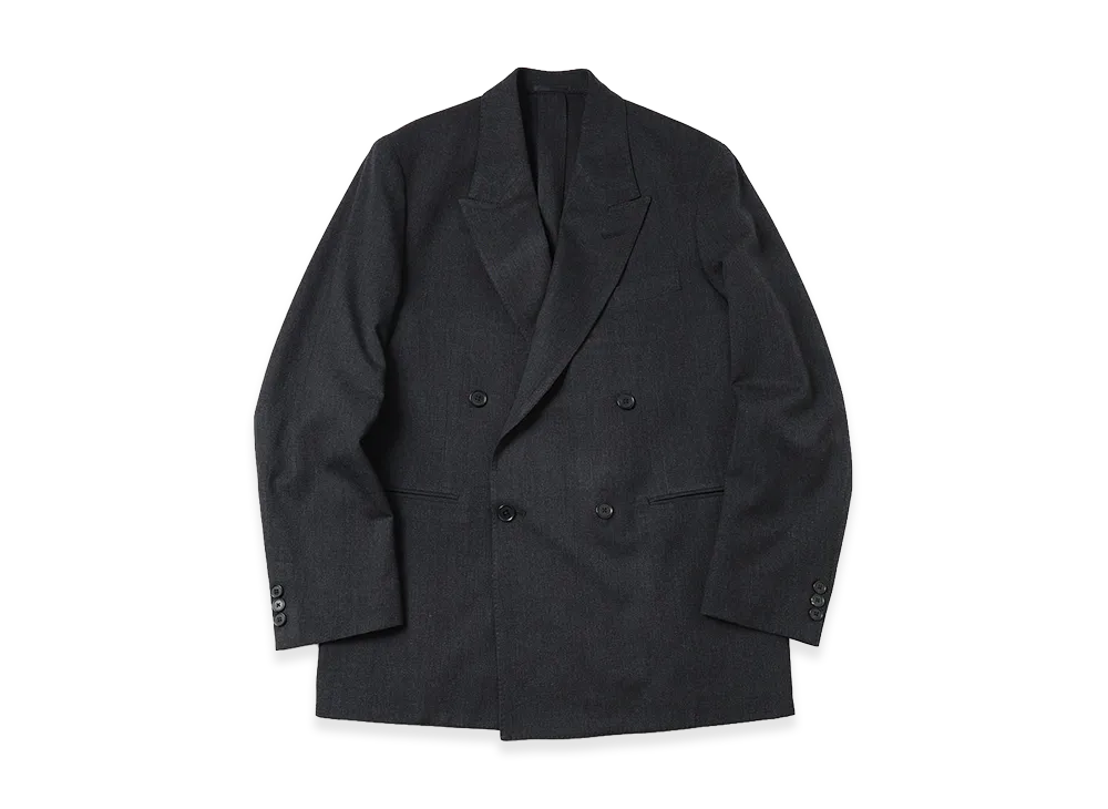 A.PRESSE Wool Double Breasted Jacket "Charcoal"