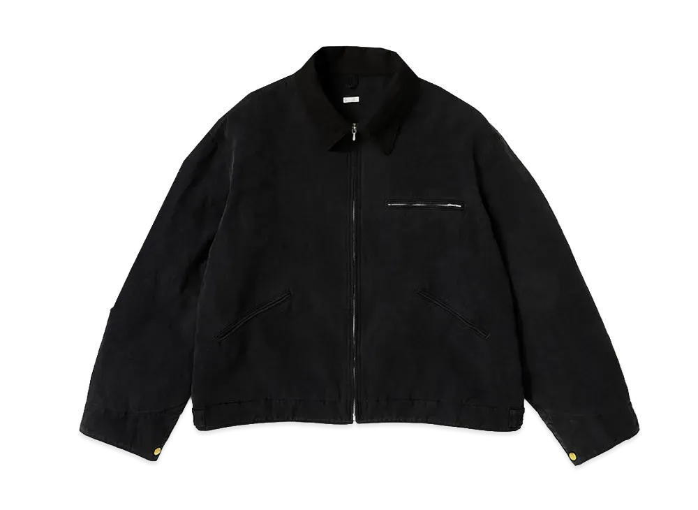 A.PRESSE Vintage Silk Cotton Detroit Jacket "Black"