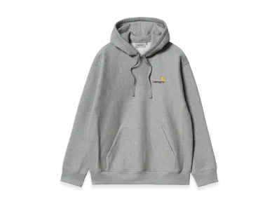 Carhartt WIP Hooded American Script Sweat "Grey Heather"
