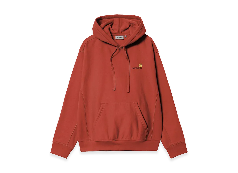 Carhartt WIP Hooded American Script Sweat "Oxide Red"