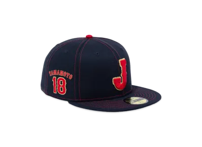 NEW ERA 59Fifty 2026 World Baseball Classic Samurai Japan Players YAMAMOTO 18 "Navy"