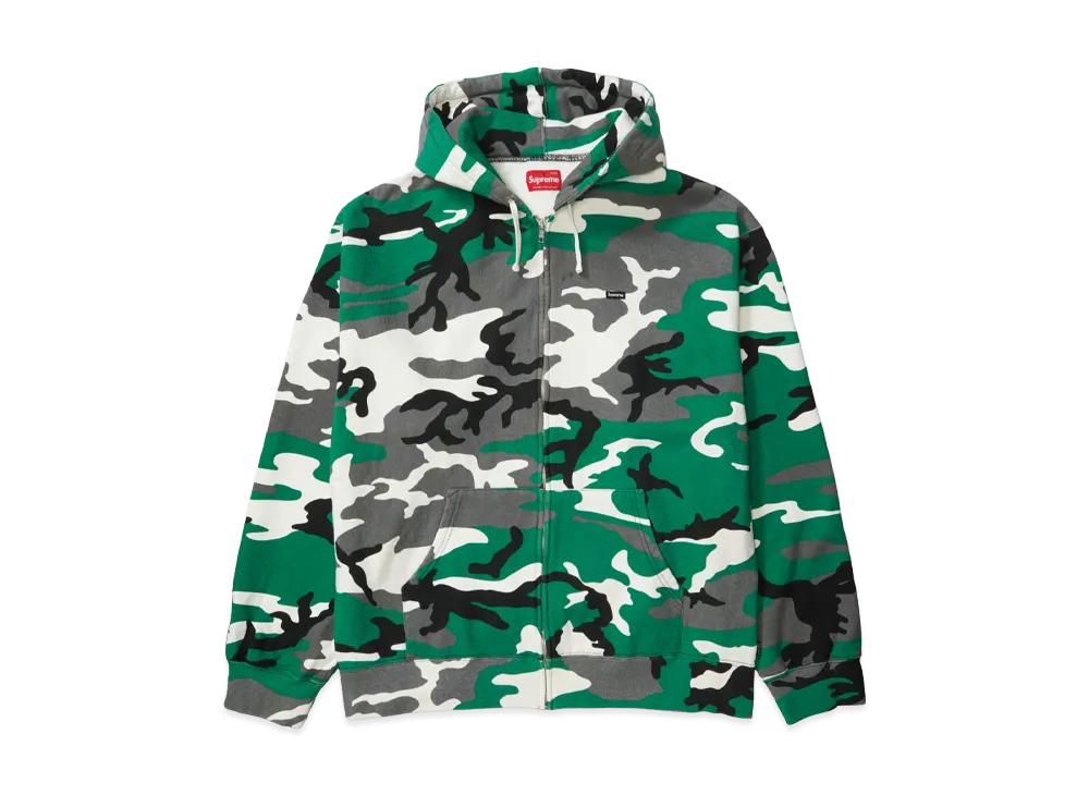Supreme Small Box Zip Up Hooded Sweatshirt (25FW) "Green Camo"