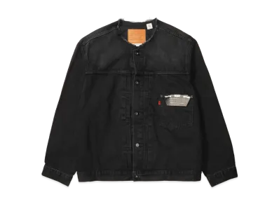 417 EDIFICE Exclusive LEVI'S Type 1 Trucker Jacket COLLARLESS "Black"