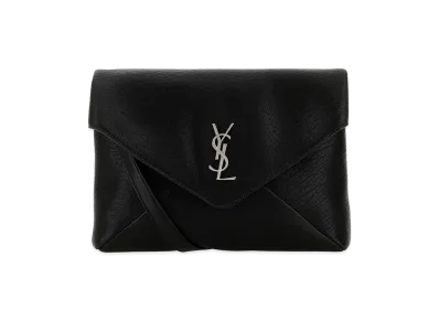 Saint Laurent Leather Cassandra Clutch "Black"