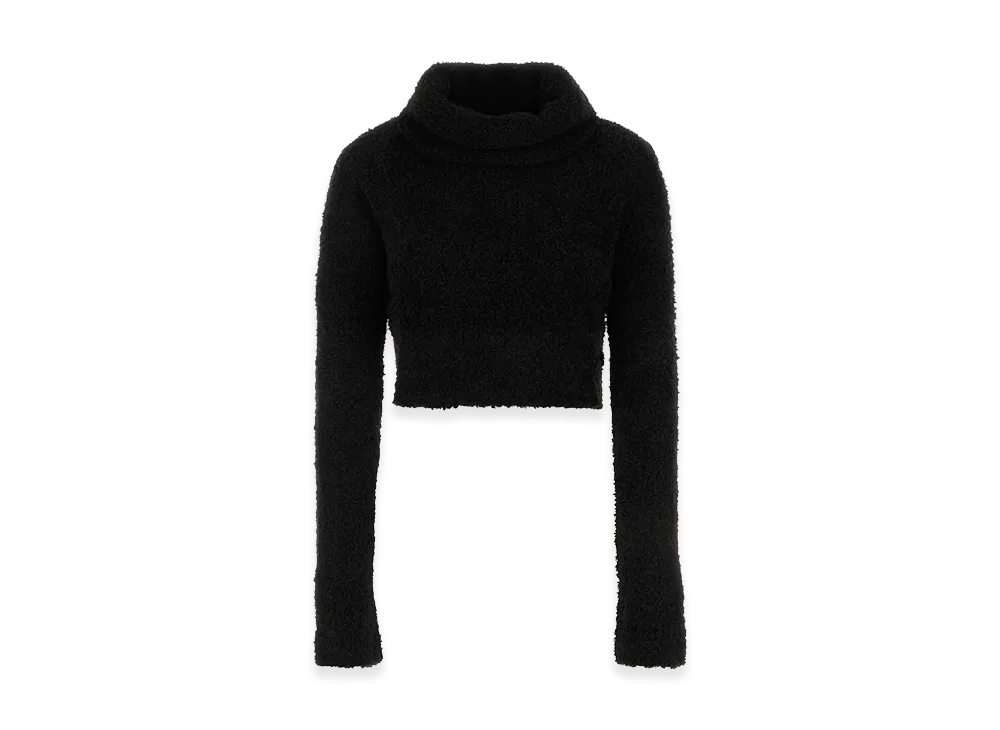 Saint Laurent Women's Pull Crop Col Roule "Black"