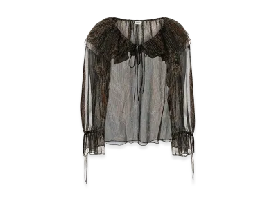 Saint Laurent Women's Silk Blend Blouse "Printed"