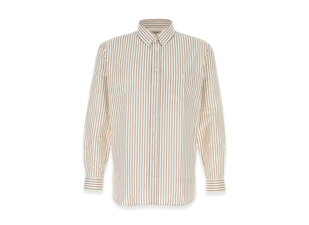 Saint Laurent Embroidered Poplin Shirt "Stripped"