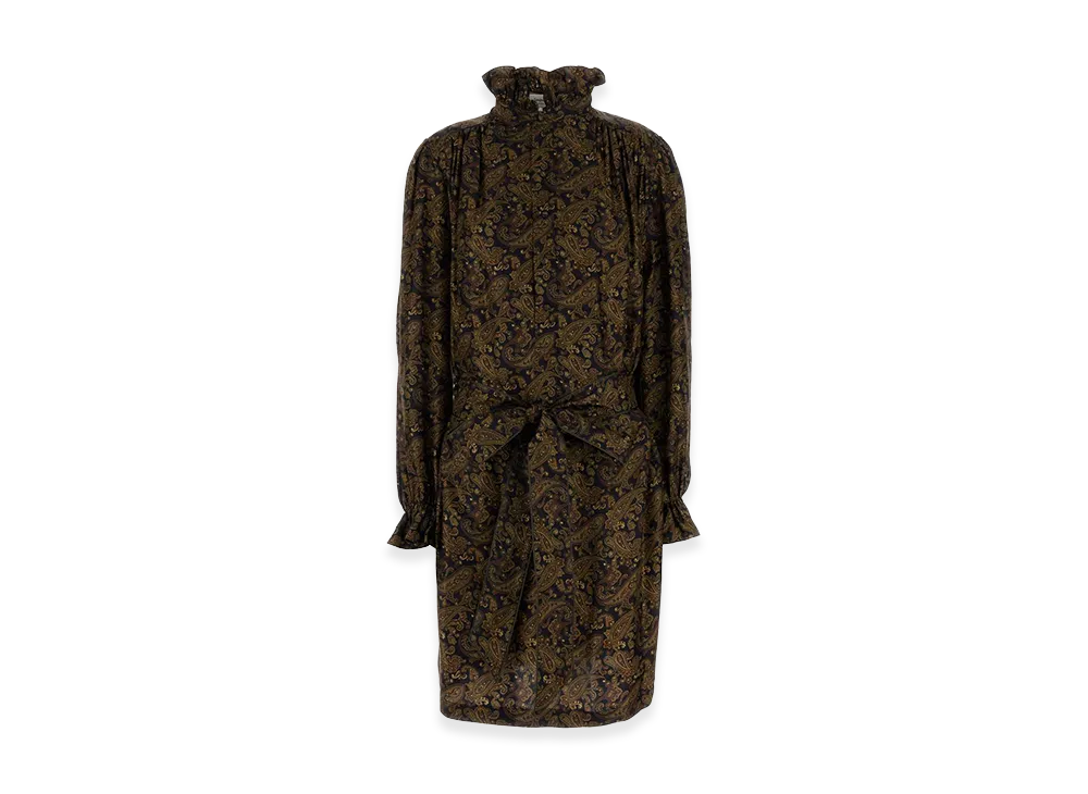 Saint Laurent Women's Twill Dress "Printed"