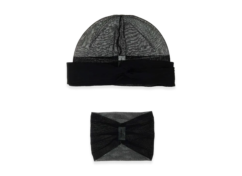 Saint Laurent Women's Viscose Hat, Headband And Choker Set "Black"
