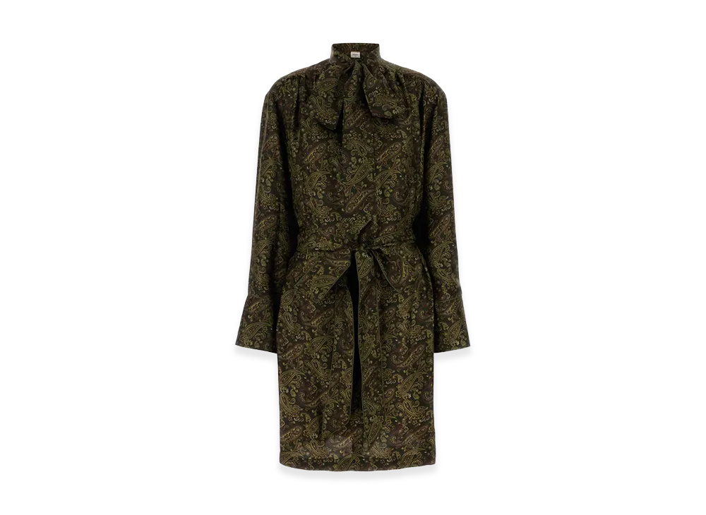 Saint Laurent Women's Silk Dress "Printed"