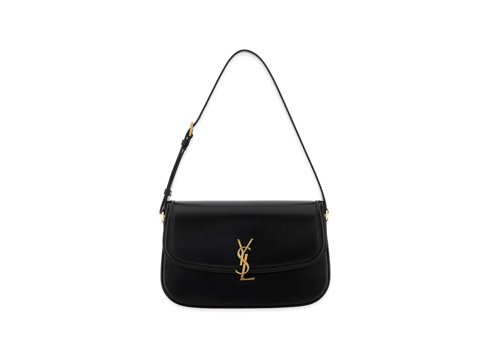 Saint Laurent Women's Leather Medium Solferino Shoulder Bag "Black"