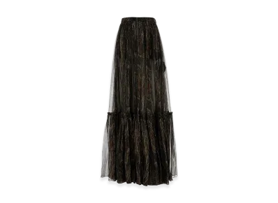 Saint Laurent Women's Silk Blend Skirt "Printed"