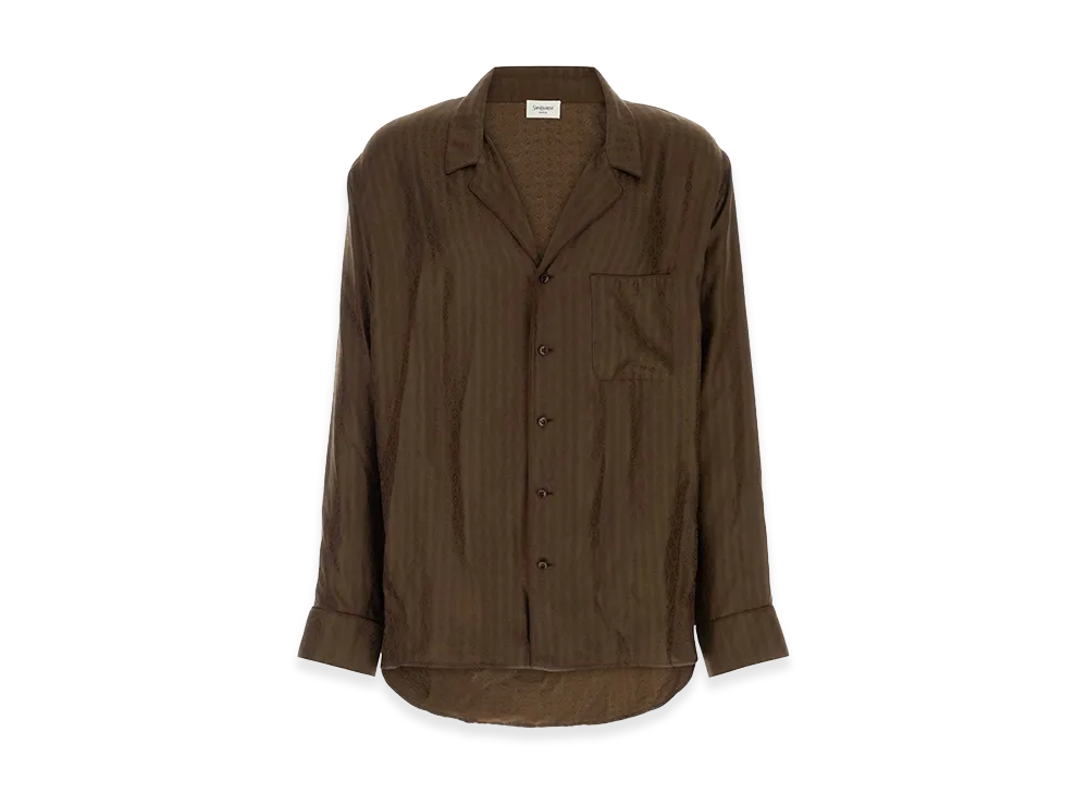 Saint Laurent Silk Shirt "Brown"
