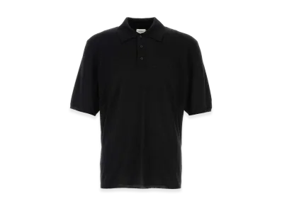 Saint Laurent Wool Polo Shirt "Black"