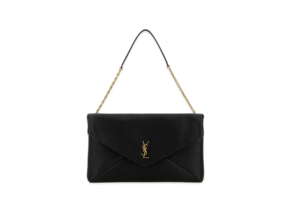 Saint Laurent Women's Leather Envelope Cassandre XXL Shoulder Bag "Black"
