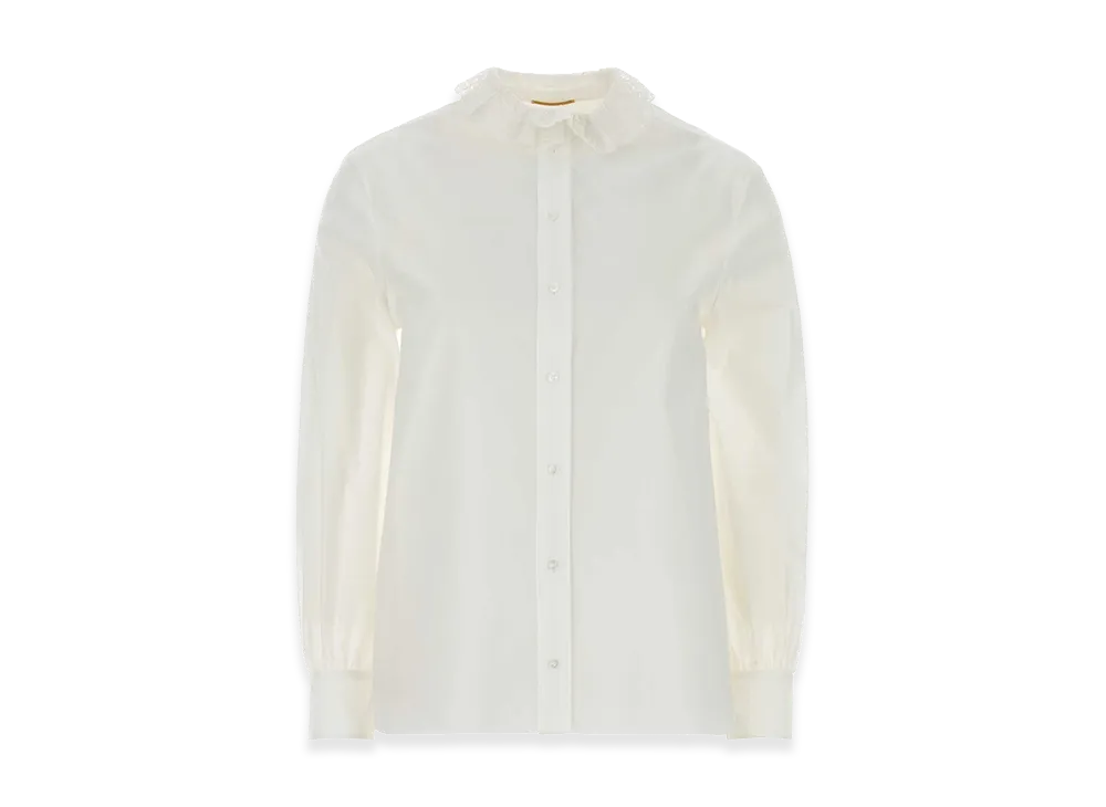 Saint Laurent Women's Poplin Shirt "White"