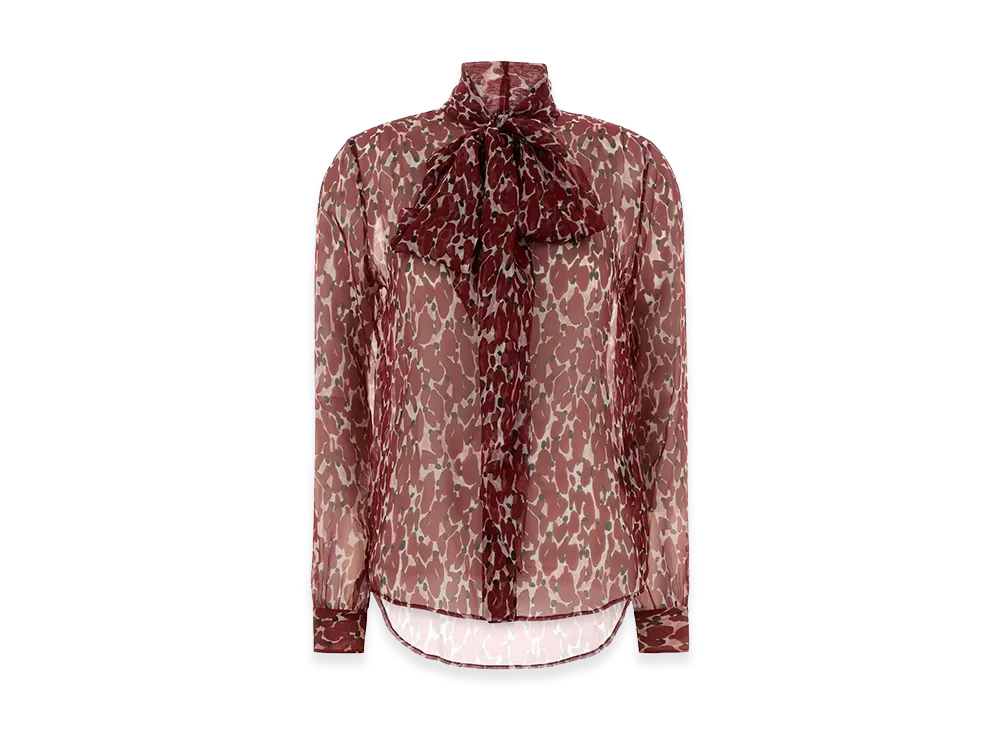 Saint Laurent Women's Silk Shirt "Printed"