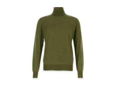 Saint Laurent Army Green Cashmere Blend Sweater "Green"