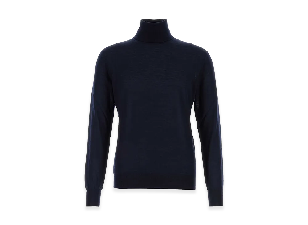 Saint Laurent Navy Blue Cashmere Blend Sweater "Blue"