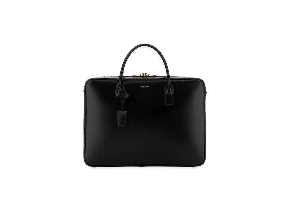 Saint Laurent Leather Large Sac De Jour Handbag "Black"