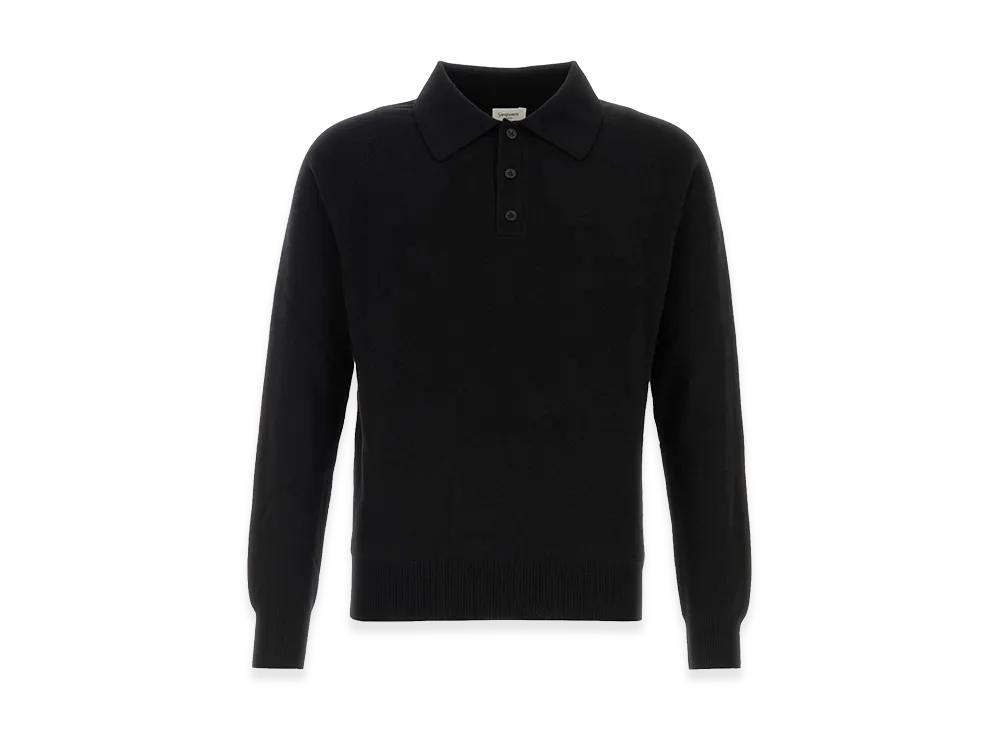 Saint Laurent Wool Polo Shirt "Black"