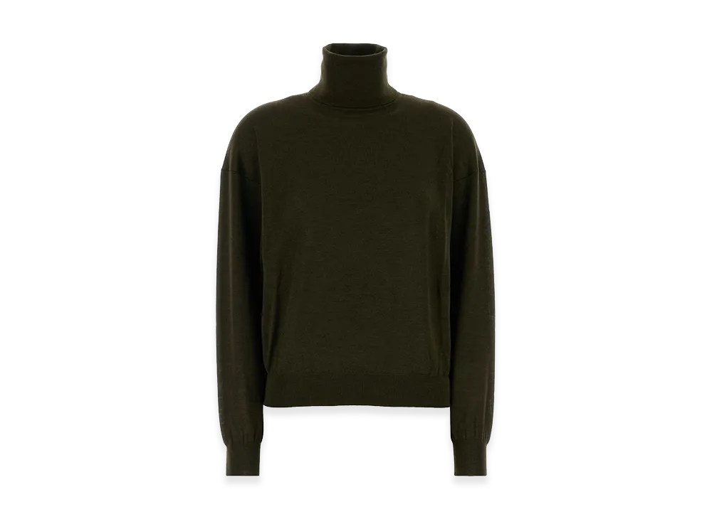 Saint Laurent Women's Olive Green Cashmere Blend Sweater "Green"