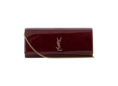 Saint Laurent Women's Leather Kate Clutch "Burgundy"
