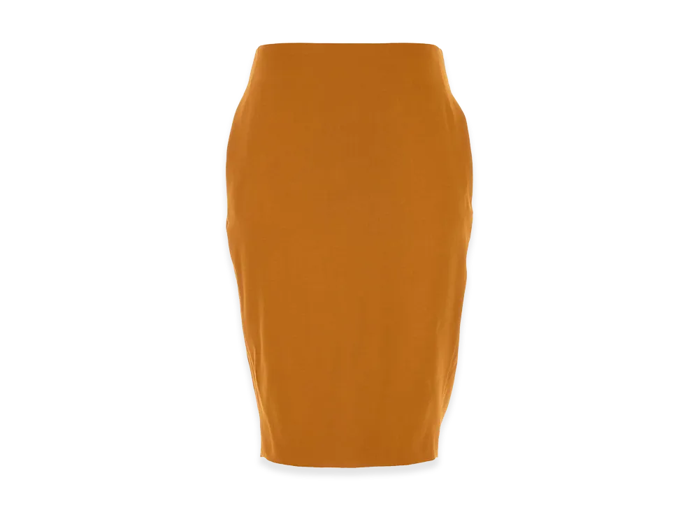 Saint Laurent Women's Pastel Orange Stretch Viscose Blend Skirt "Orange"