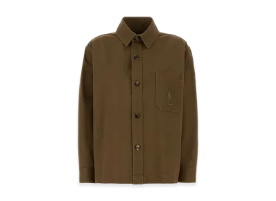 Saint Laurent Women's Cotton Blend Shirt "Brown"