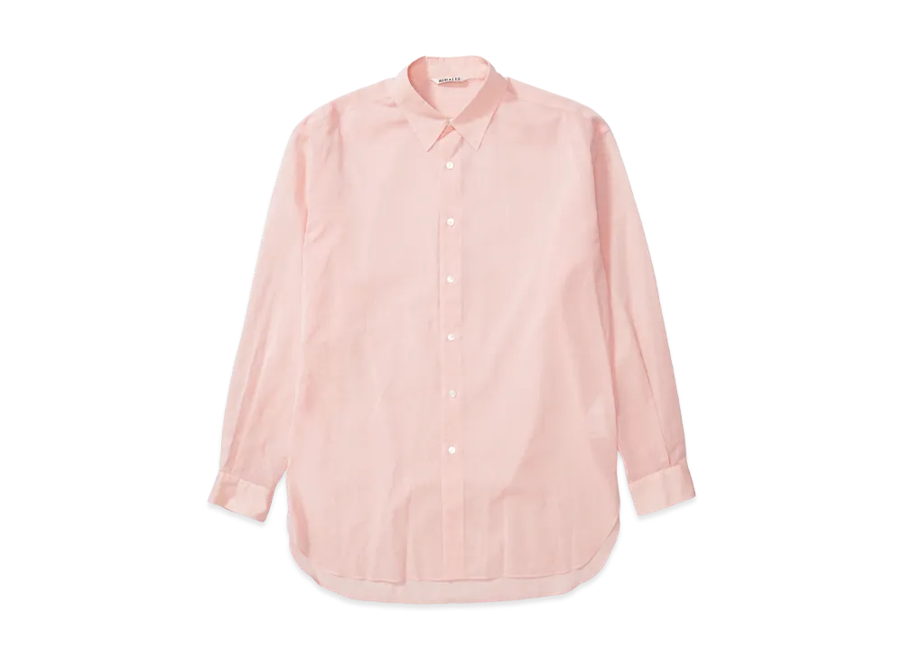 AURALEE Hard Twist Finx Organdy Shirt "Light Pink"