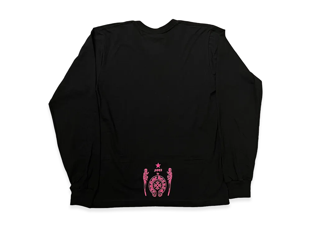 クロムハーツ フォティ ネオン ピンク ロングスリーブ Tシャツ