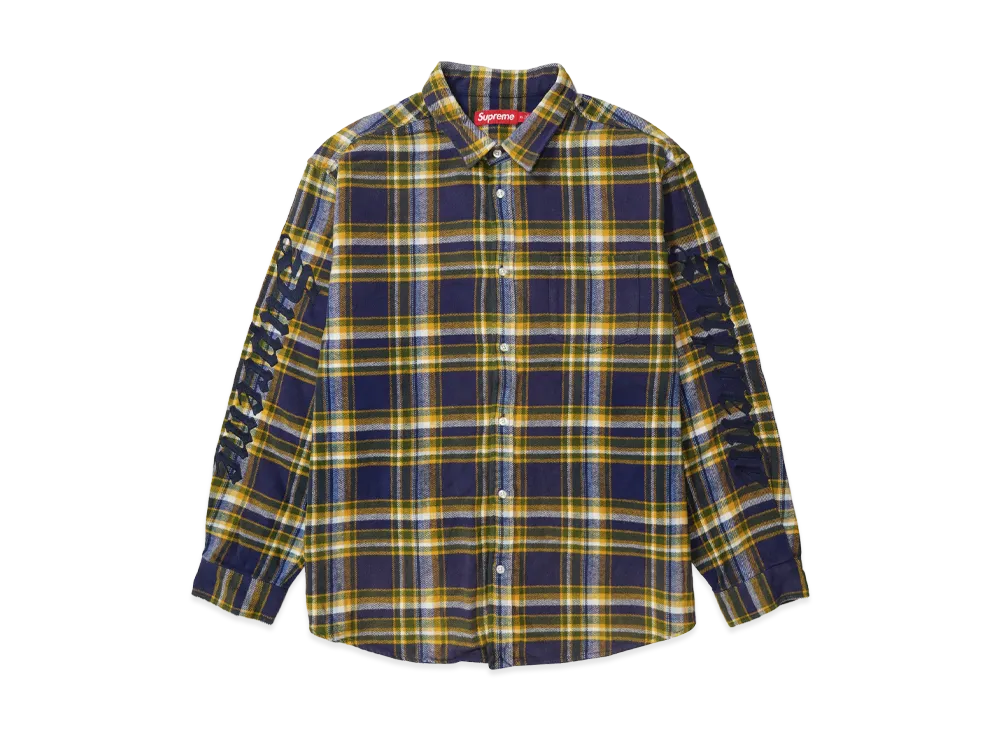シュプリーム オールド イングリッシュ プレイド フランネル シャツ "ネイビー"