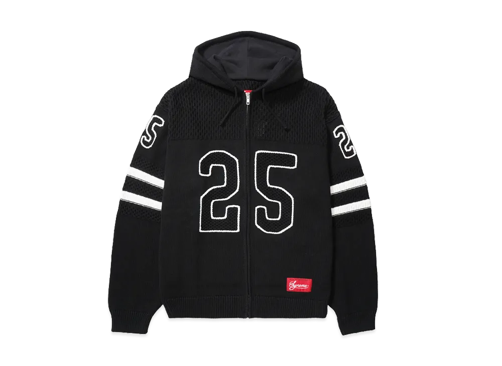 シュプリーム スポーツ ジップ アップ フーディー セーター "ブラック"